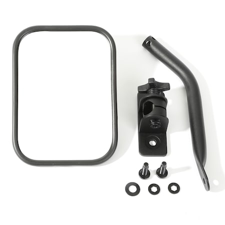 Rugged Ridge 97-15 WRANGLER QUICK RELEASE MIRROR KIT TEXTURED BLACK, RECTANGULAR 11025.18